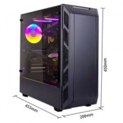 追风者(PHANTEKS) P350X黑色 中塔钢化玻璃侧透数位幻彩流光台式电脑水冷机箱(幻彩灯控/支持E-ATX主板)