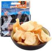 印尼进口零食 啪啪通（Papatonk） 虾片 休闲食品 膨化 原味85g*2包 *10件