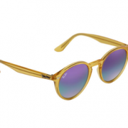 骚气撞色！Ray Ban 雷朋  Gradient Mirror Round Mens Sunglasses男士墨镜