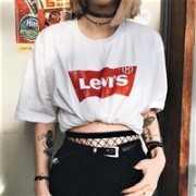 Levi's李维斯女士大Logo经典白色短袖 T恤