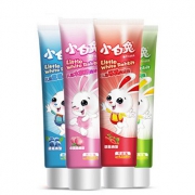 小白兔 儿童牙膏可吞咽食品级40g*4支