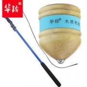 华铃 实木陀螺 5.6cm 送钢杆+绳