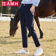 韩都衣舍旗下 AMH 夏季新款 纯棉男士九分裤