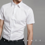FULL MONTY 男士丝光棉 短袖衬衫