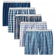 FRUIT OF THE LOOM 鲜果布衣 Woven Tartan and Plaid  男士平角内裤 5条装 *2件