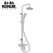 预售： KOHLER 科勒 齐悦 45352T-C9-CP 挂墙式恒温双花洒淋浴柱