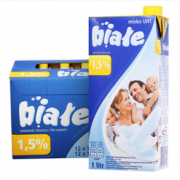 Biale 高温灭菌半脱脂牛奶 1L*12盒