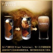 爱尔兰产 健力士 GUINNESS 醇黑啤酒 440ml*24罐 会浪涌