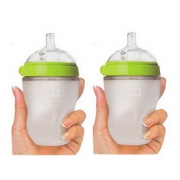 omotomo可么多么 奶瓶绿色250ml*两只装*2件