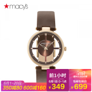 神价2折 Kenneth Cole New 透明表盘 真皮表带 女防水腕表