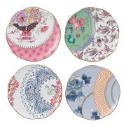 Wedgwood 玮致活 花间舞蝶20厘米盘四件组