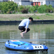 海贝斯 硬底加厚充气皮艇  单人款
