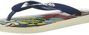 限码！havaianas 男式 MARVEL 蜘蛛侠凉鞋米色 / *蓝 到手约55元