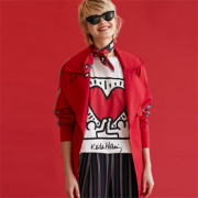 Stradivarius KeithHaring涂鸦闺蜜装情侣装短袖T恤