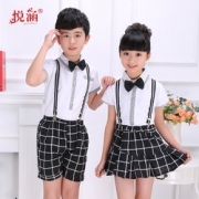 送背带+领结！悦涵 幼儿园儿童背带裤