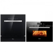 Midea 美的 TQN34FBJ-SA+W3908J 烤箱一体机34L+wifi全智能洗碗机家用套装 +凑单品