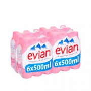 依云（evian）  天然矿泉水 英国版 500ml*24瓶 *3件