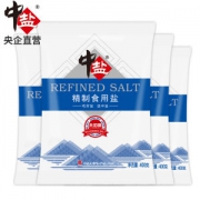 中盐 精制食用盐 400g*4袋