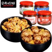 贝壳蛤姆 杏鲍菇蛤蜊170g*2瓶+笋丁蛤蜊下饭菜170g*2瓶