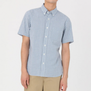 MUJI 男式短袖衬衫