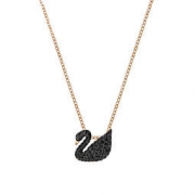 Swarovski 施华洛世奇 Iconic Swan 5347330 小黑天鹅吊坠项链