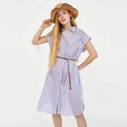超值！ZARA 女士配腰带衬衣式连衣裙