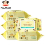 PAUL FRANK 大嘴猴 婴儿手口湿巾 80抽×5包