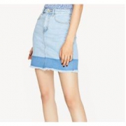 URBAN REVIVO YL27RBLE2000 女士撞色牛仔裙 *3件