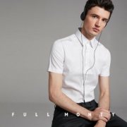 FULL MONTY 男士丝光棉 短袖衬衫