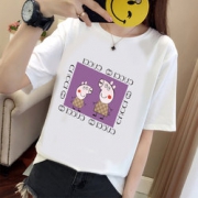 小妞馆 小猪佩奇t恤女装短袖
