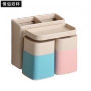 六仙旗舰店 卫生间吸壁式牙刷置物架