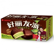 Orion 好丽友派 营养早餐点心零食 巧克力派 清新抹茶本味6枚216g/盒 *8件
