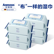 德国 安慕斯 Anmous 婴儿手口专用湿巾 80抽*6包 RO直饮水