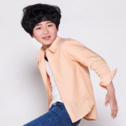 孩依恋 儿童纯色牛津纺衬衫