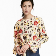 20日0点： H＆M 女士不规则绑带衬衫