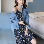 俏姬兰 吊带雪纺连衣裙女