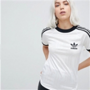 adidas阿迪达斯女士三道杠T恤