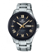 CASIO卡西欧 手表 EDIFICE 人工合成蓝宝石玻璃商务男表 太阳能石英表 EFB-104SBB-1A