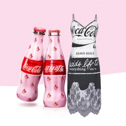 CocaCola可口可乐 x PINKO 限量合作款连衣裙＋弧形瓶碳酸汽水*2瓶