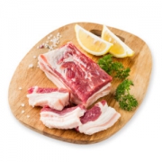 高金庄园黑猪 猪切块去皮五花肉400g/袋 林间散养谷饲黑猪 冷冻食品