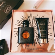 YSL 圣罗兰黑鸦片/黑色奥飘茗女士香水套装 香水30ml+身体乳50ml