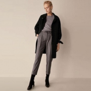 Massimo Dutti 打结设计法兰绒长裤