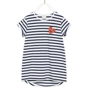 14日22点：ZARA 女童刺绣条纹T恤