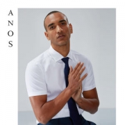 ANOS 男士 免烫半袖商务衬衫  4种领形可选