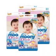 moony 尤妮佳 婴幼儿纸尿裤 L码 54片/包 4包装  合231.87元/件
