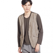 江南布衣旗下男装品牌！CROQUIS 速写 9F361002 男士假两件套上衣