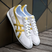 鬼塚虎 Onitsuka Tiger 防滑 运动 休闲鞋 男女 RUNSPARK TH201L-9994 米色/金色