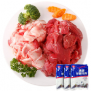 科尔沁 澳洲半筋半肉3袋共3000g+牛排 300g 109.9元（229-129）