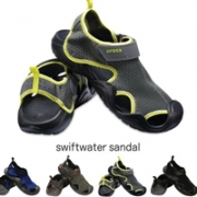 Crocs卡洛驰男士  Swiftwater Sandal 夏季轻质网面包头凉拖鞋  多色
