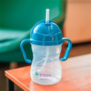 【限时秒杀】B.box婴幼儿重力球吸管杯 防漏 240ml （6个月以上）蓝色